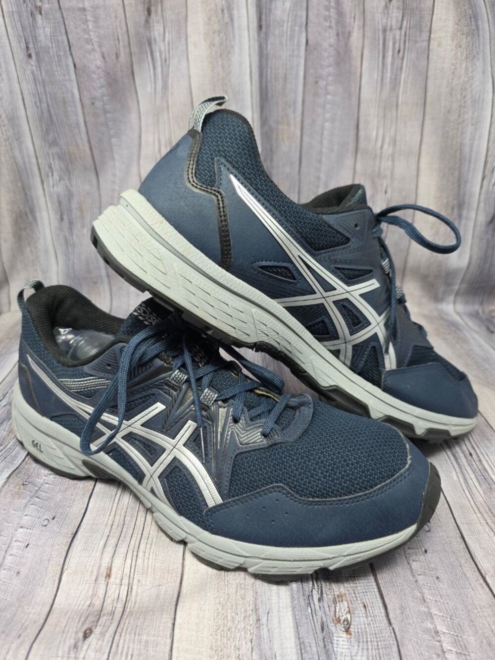 ASICS Gel-Venture Athletic Trail Running Shoes Navy Blue Mens Size 12 #1011A824